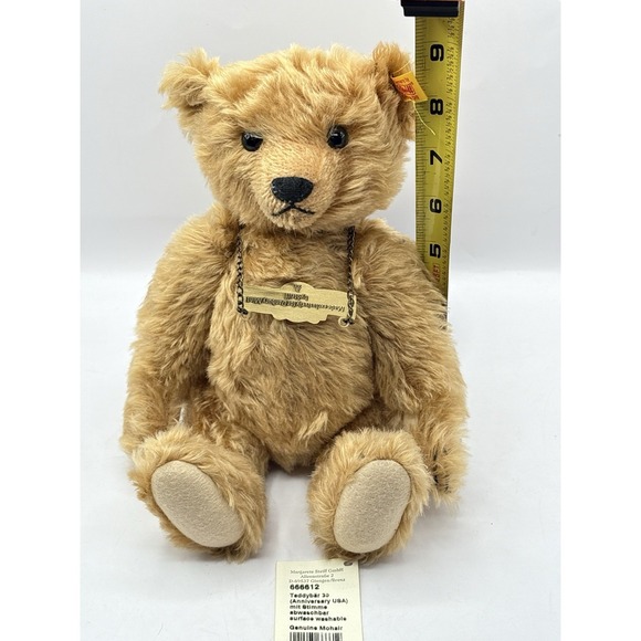 Steiff 100th Anniversary Teddy Bear 1902-2002 Danbury Mint Mohair Growler 666612 - Picture 11 of 11